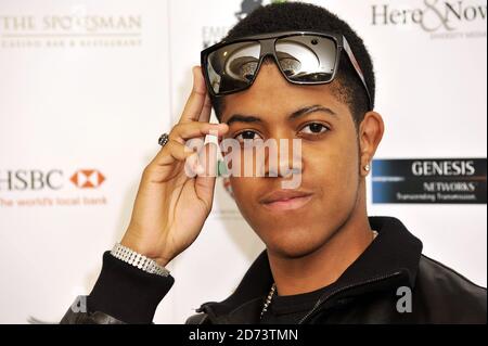 Chipmunk arriva al Change4Life British Asian Sports Awards, presso l'hotel Grosvenor House nel centro di Londra. Foto Stock