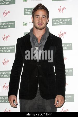 Danny Cipriani arriva al WTA Wimbledon party, a Kensington Roof Gardens a West London. Foto Stock