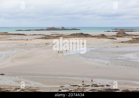 Ebihens bei Saint Malo in der Bretagne, Frankreich. Archipel des Ébihens Foto Stock