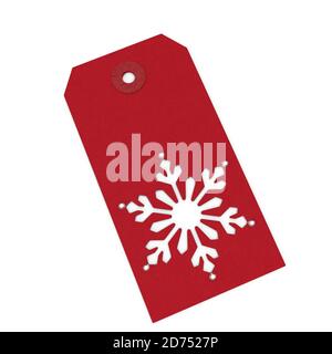 Etichetta per un regalo di Natale . Rendering 3D Foto Stock