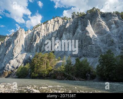 Ruinaulta, gola del fiume Reno, Engadina, Svizzera Foto Stock