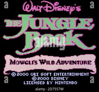 Jungle Book - Nintendo Game Boy Color Videogame - Editoriale utilizzare solo Foto Stock