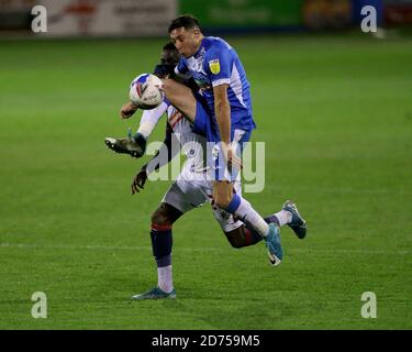 BARROW, INGHILTERRA. 20 OTTOBRE Mike Jones di Barrow durante la partita Sky Bet League 2 tra Barrow e Bolton Wanderers a Holker Street, Barrow-in-Furness martedì 20 ottobre 2020. (Credit: Mark Fletcher | MI News) Credit: MI News & Sport /Alamy Live News Foto Stock