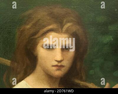 Dettaglio della Pastorella di Jules Breton nel Museo Soumaya, Città del Messico, Messico Foto Stock