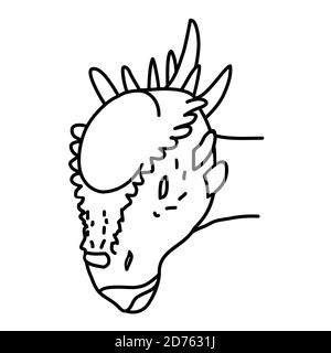 Icona Stygimoloch. Stile icona Doodle disegnata a mano o Black Outline Illustrazione Vettoriale
