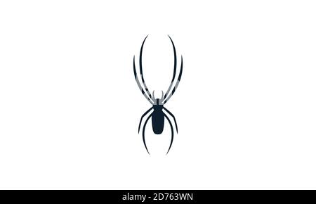 spider silhouette logo forma moderna icona vettoriale illustrazione disegno arte Illustrazione Vettoriale