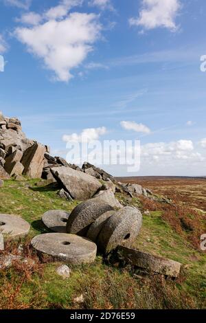 Stanage Edge Peak District Derbyshire Regno Unito Foto Stock