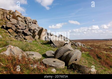 Stanage Edge Peak District Derbyshire Regno Unito Foto Stock