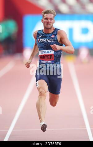 Doha, Qatar. 2 Ott 2019. Kevin Mayer (fra) Atletica : Campionati del mondo IAAF Doha 2019 uomini Decathlon - 100m al Khalifa International Stadium di Doha, Qatar . Credit: YUTAKA/AFLO SPORT/Alamy Live News Foto Stock