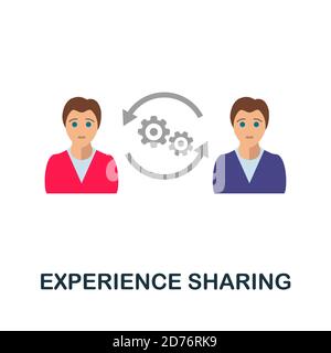 Icona Condivisione esperienza. Elemento semplice della raccolta di motivazioni aziendali. Creative Experience Sharing icona per web design, modelli, infografiche Illustrazione Vettoriale