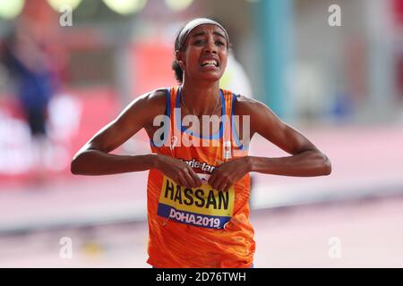 Doha, Qatar. 5 Ott 2019. SIFON Hassan (NED) Atletica : Campionati del mondo IAAF Doha 2019 finale femminile di 1500m al Khalifa International Stadium di Doha, Qatar . Credit: YUTAKA/AFLO SPORT/Alamy Live News Foto Stock