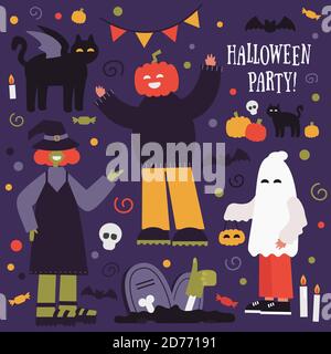 set per feste di halloween Illustrazione Vettoriale
