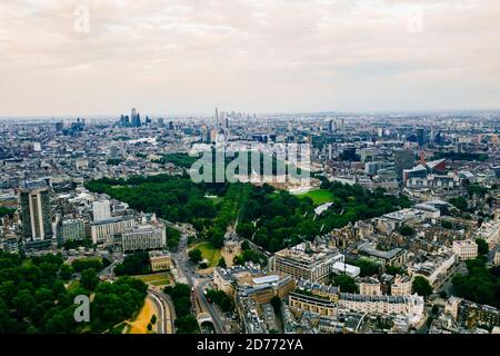 Londra, Regno Unito - Agosto 01 2019: Veduta aerea di Londra buckingham Palace, città inghilterra Foto Stock