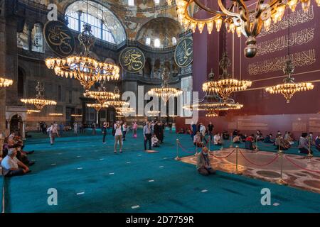 Grande Moschea di Hagia Sophia (Ayasofya Camii), Istanbul, Turchia Foto Stock