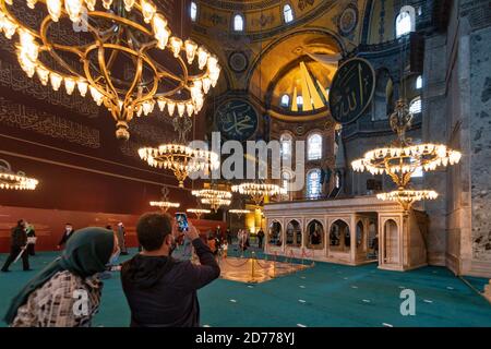 Grande Moschea di Hagia Sophia (Ayasofya Camii), Istanbul, Turchia Foto Stock