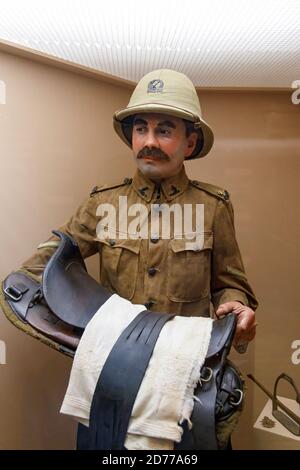 National Army Museum a Waiouru, Isola del Nord, Nuova Zelanda. Mostra di cavalleria della prima guerra mondiale. Foto Stock