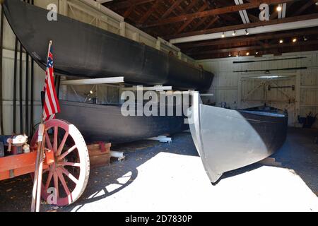 WASHINGTON CROSSING, Pennsylvania –17 OTT 2020- Vista del Washington Crossing Historic Park, un parco storico di riferimento in Pennsylvania dove George Washington attraversò t Foto Stock