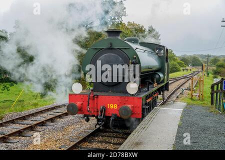 Motore a vapore 198 'Regio ingegnere alla stazione di Havenstreet, Isle of Wight Railway Foto Stock