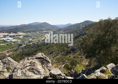 Montagne della Serra de Sao Mamede a Castelo de vide, Portogallo Foto Stock