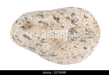 Pietra grande naturale, ciottoli isolati su sfondo bianco. Pietre per bagni e saune Foto Stock