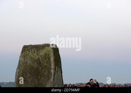 Il Solstizio d'Estate a Stonehenge. Foto Stock