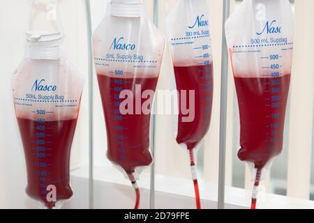 Londra, Regno Unito. Settembre 29 2020. Apparecchiature per la realtà virtuale, insieme a un paziente manichino in uso in un laboratorio di simulazione per l'insegnamento e la formazione Foto Stock