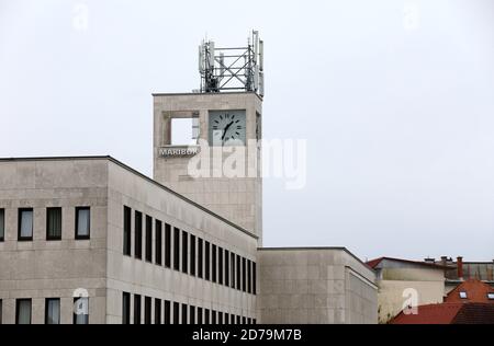 Stazione ferroviaria di Maribor nella Slovenia orientale Foto Stock