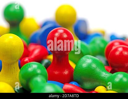 Gioca a personaggi per vari giochi da tavolo Foto Stock