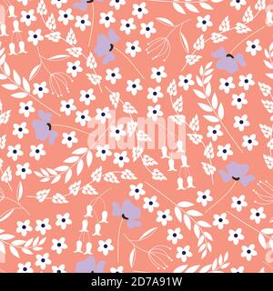 Design con motivo floreale senza cuciture Ditsy Illustrazione Vettoriale