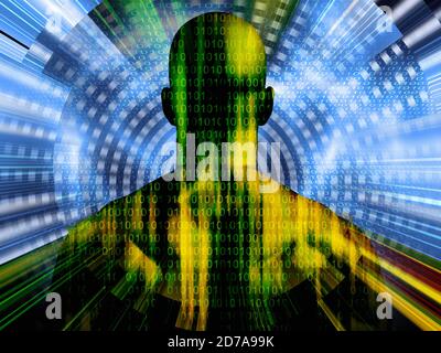 Streaming di codice binario Foto Stock