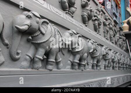 Tempio indù (Sri Senpaga Vinayagar) in Singapore Foto Stock