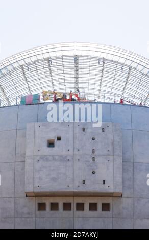 Costruzione dell'Academy Museum of Motion Pictures, in attesa di essere aperto nel 2012, Fairfax e Wilshire Boulevard. Progettato da Renzo piano. Los Angeles, Califor Foto Stock