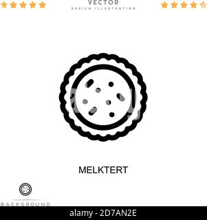 Icona Melktert. Semplice elemento della raccolta delle interruzioni digitali. Icona Melktert linea per modelli, infografiche e altro ancora Illustrazione Vettoriale