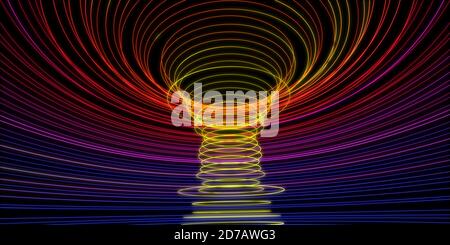 Sfondo astratto di linee ad anello sfumate. rendering 3d Foto Stock