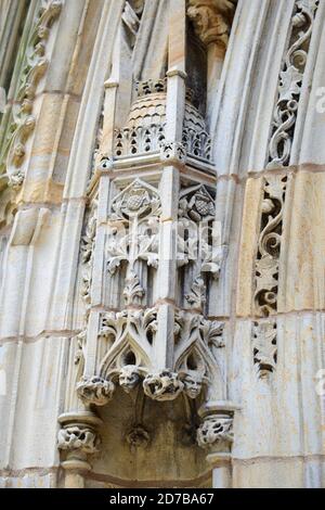 Branford Hall in Yale University, New Haven, Connecticut, CT, Stati Uniti. Foto Stock