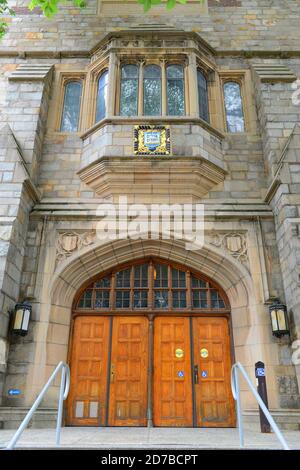 Branford Hall in Yale University, New Haven, Connecticut, CT, Stati Uniti. Foto Stock