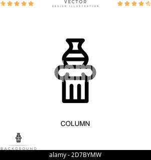 Icona della colonna. Semplice elemento della raccolta delle interruzioni digitali. Icona della colonna della linea per modelli, infografiche e altro ancora Illustrazione Vettoriale
