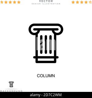 Icona della colonna. Semplice elemento della raccolta delle interruzioni digitali. Icona della colonna della linea per modelli, infografiche e altro ancora Illustrazione Vettoriale