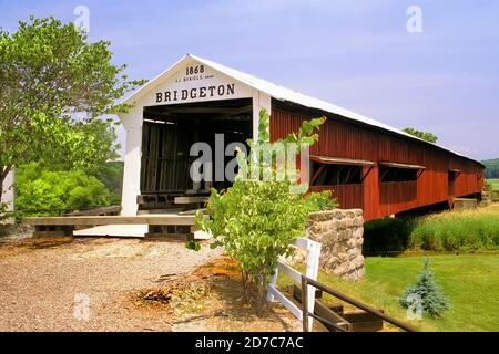 Park County, Indiana - il ponte coperto Bridgeton 1868 Foto Stock