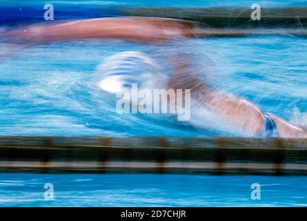 Vista generale durante i Giochi Olimpici di Atlanta 1996 Nuoto al Georgia Tech Aquatic Center di Atlanta, Georgia, Stati Uniti. Credit: Koji Aoki/AFLO SPORT/Alamy Live News Foto Stock