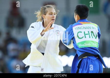 Odette Giuffrida (ITA), 7 AGOSTO 2016 - Judo : Semifinale femminile -52kg alla Carioca Arena 2 durante le Olimpiadi Rio 2016 di Rio de Janeiro, Brasile. (Foto di YUTAKA/AFLO SPORT) Foto Stock