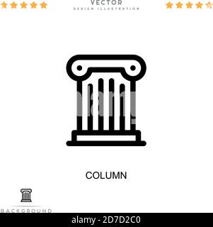 Icona della colonna. Semplice elemento della raccolta delle interruzioni digitali. Icona della colonna della linea per modelli, infografiche e altro ancora Illustrazione Vettoriale