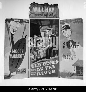WILL HAY GRAHAM MOFFATT E MOORE MARRIOTT IN OSSA VECCHIE DEL FIUME 1938 direttore MARCEL VARNEL satire dal Storie di EDGAR WALLACE Gainsborough Pictures / General Film Distributors (GFD) Foto Stock