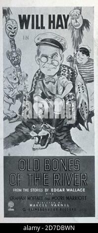 WILL HAY GRAHAM MOFFATT E MOORE MARRIOTT IN OSSA VECCHIE DEL FIUME 1938 direttore MARCEL VARNEL satire dal Storie di EDGAR WALLACE Gainsborough Pictures / General Film Distributors (GFD) Foto Stock