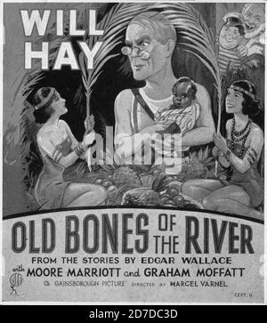 WILL HAY GRAHAM MOFFATT E MOORE MARRIOTT IN OSSA VECCHIE DEL FIUME 1938 direttore MARCEL VARNEL satire dal Storie di EDGAR WALLACE Gainsborough Pictures / General Film Distributors (GFD) Foto Stock