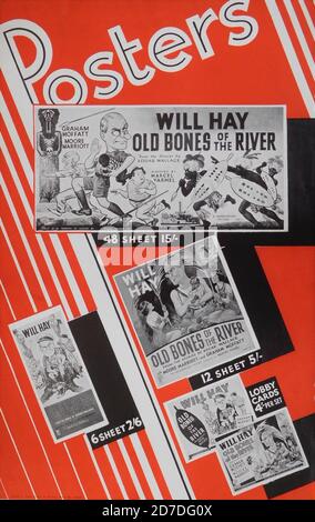 WILL HAY GRAHAM MOFFATT E MOORE MARRIOTT IN OSSA VECCHIE DEL FIUME 1938 direttore MARCEL VARNEL satire dal Storie di EDGAR WALLACE Gainsborough Pictures / General Film Distributors (GFD) Foto Stock