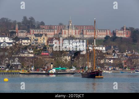 Dartmouth; Naval College and River; Devon; Regno Unito Foto Stock