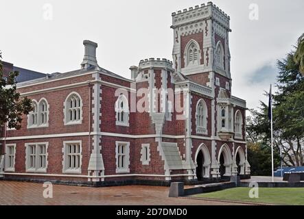 AUCKLAND, NUOVA ZELANDA - Agosto 16, 2019: Auckland / Nuova Zelanda - Agosto 15 2019: Vista del Ministero della Giustizia della Nuova Zelanda Auckland High Court Foto Stock