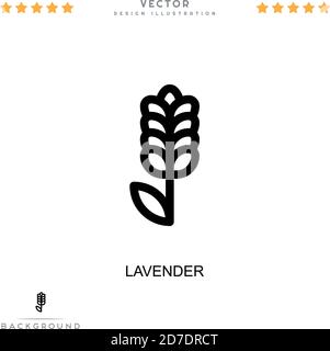 Icona lavanda. Semplice elemento della raccolta delle interruzioni digitali. Icona Lavanda linea per modelli, infografiche e altro ancora Illustrazione Vettoriale