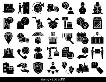 Consegna Iconset Glyph Foto Stock